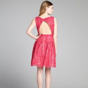 NWT BCBG KATARINA SEQUIN LACE DRES PINK 4